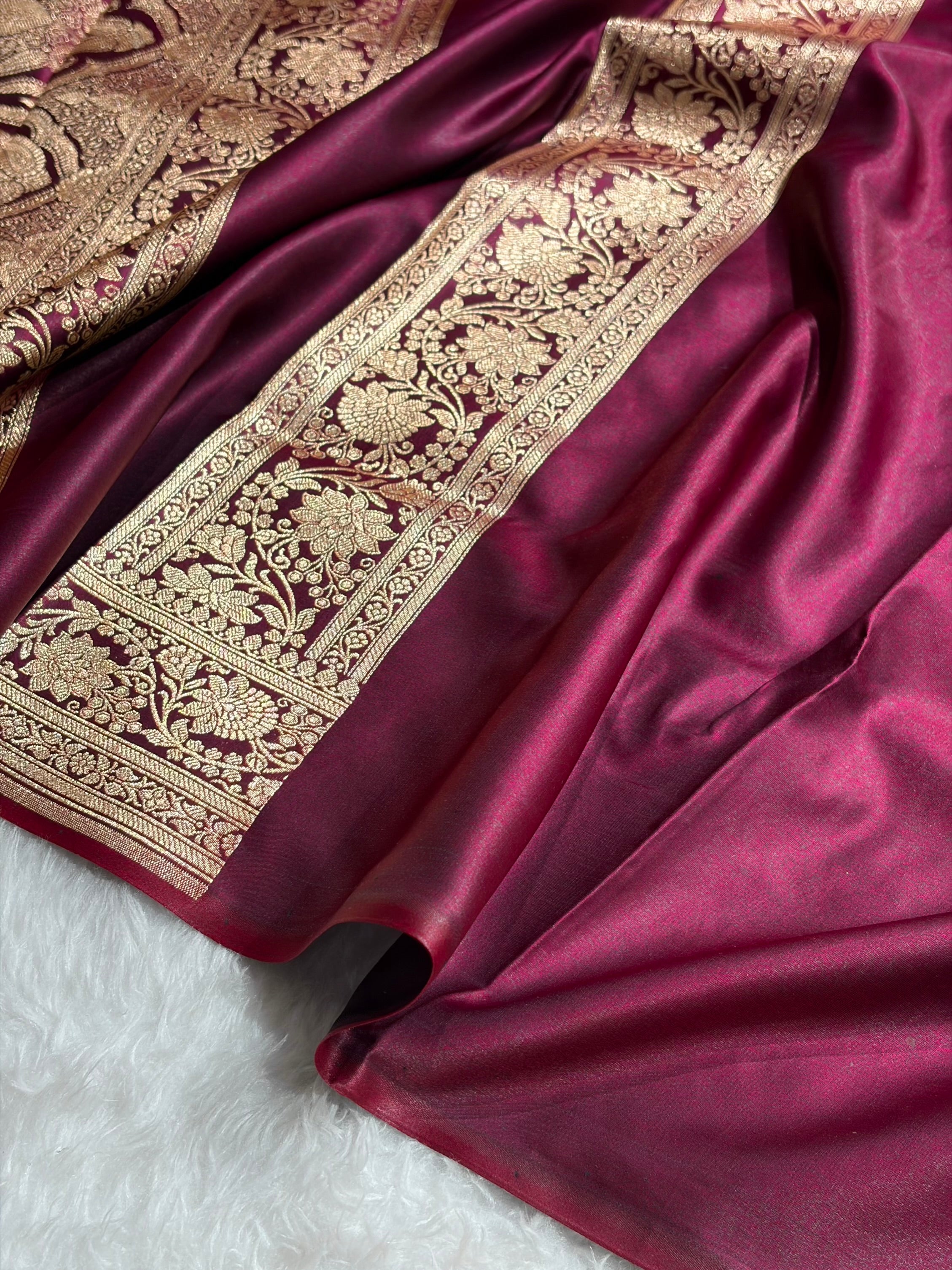 Ultra Light Weight Satin Silk Wine Cross SS10
