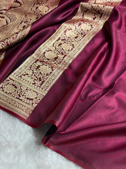 Ultra Light Weight Satin Silk Wine Cross SS10
