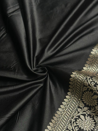 Black Boota Mashru Silk Saree MS25