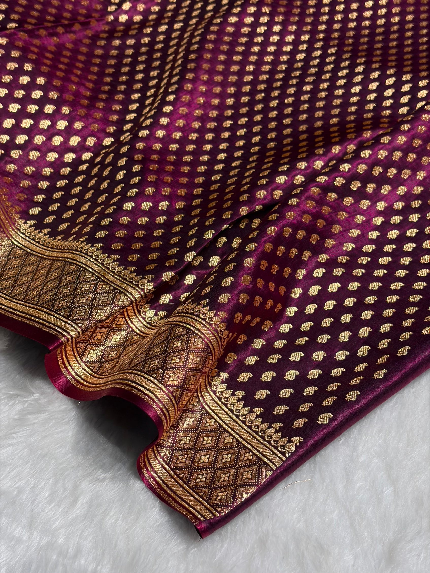 Satin Silk Booti in Dark Chocolate Shades