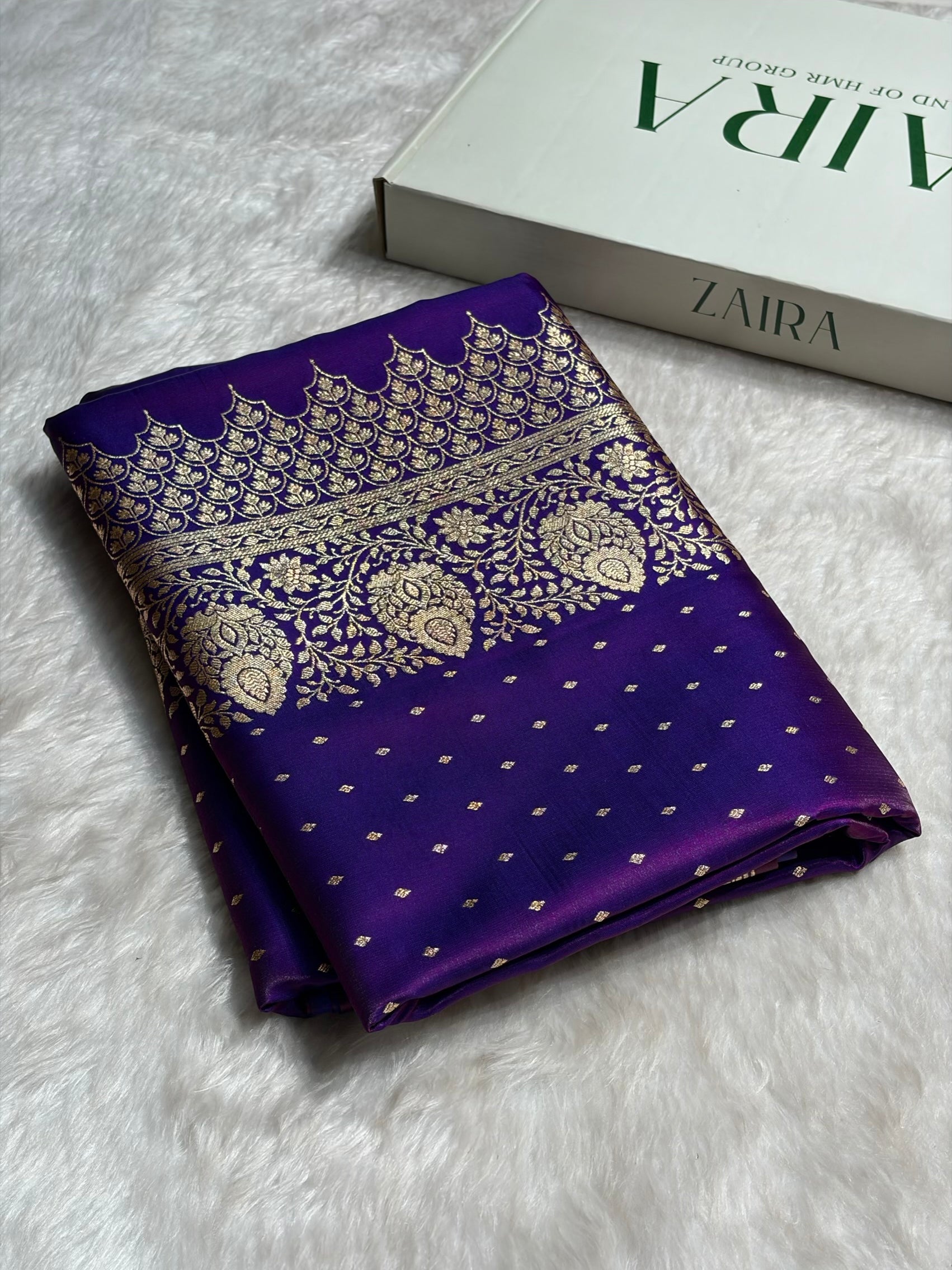 Ultra Light Weight Satin Silk Boota in Magentic Wine Shades SS31