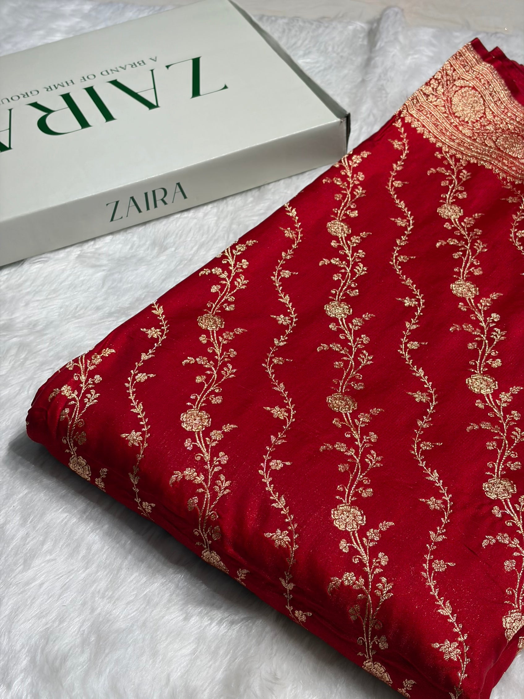 Satin Silk Cross Pattern in Red Shades SS37