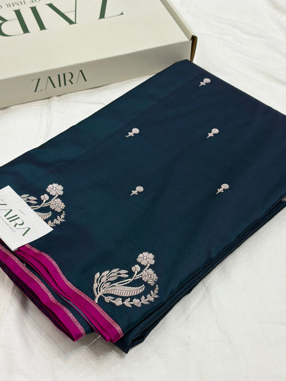 Wine Shade With Booti Pattern Mashru Silk Saree