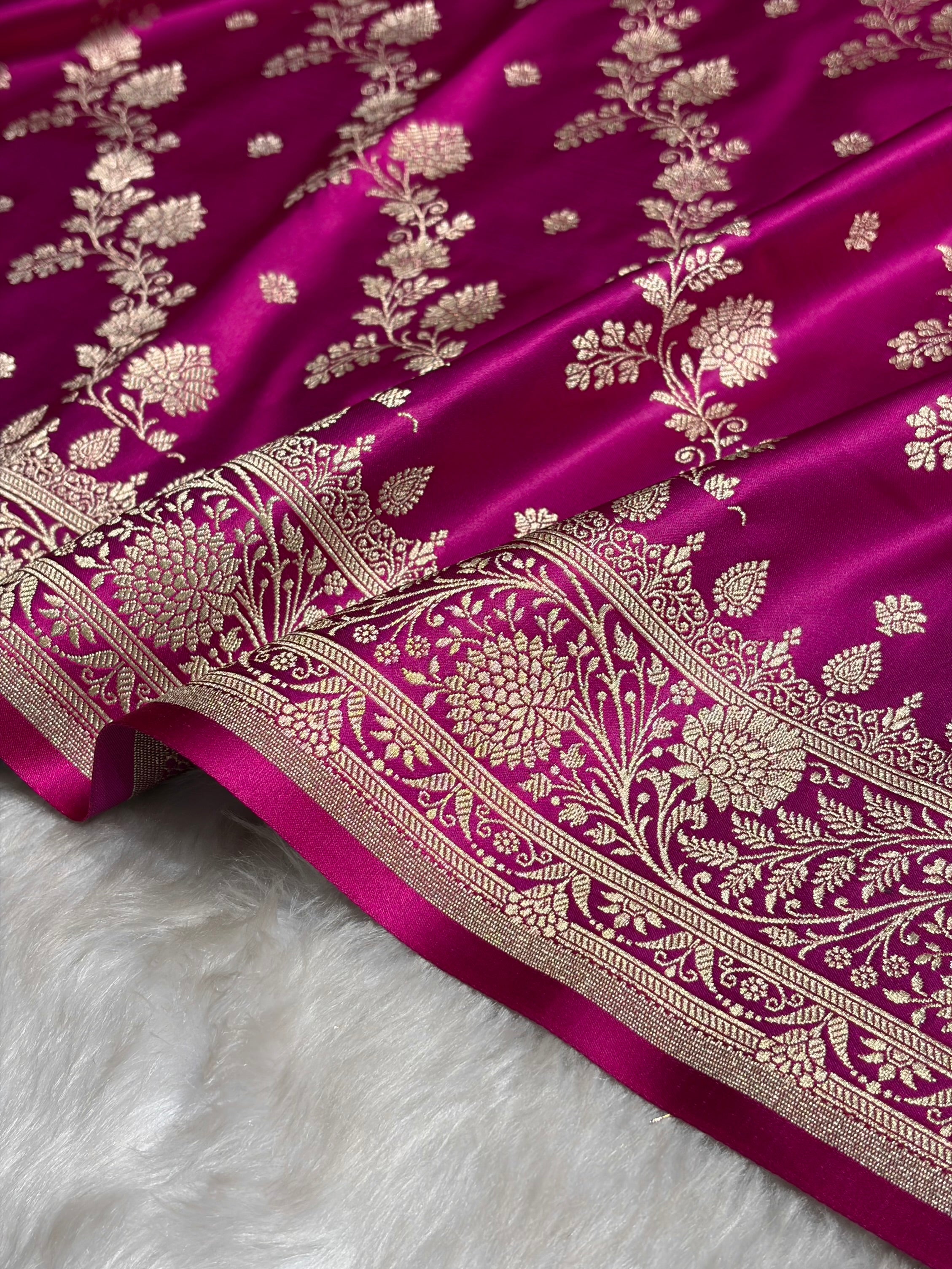 Rani Cross & Booti Banarasi Katan Silk Saree SK24
