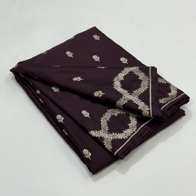 Dark Chocolate Mashru Silk Saree