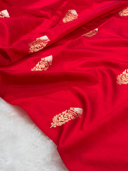 Red Shades Handwoven Pure Paper Silk RM-51