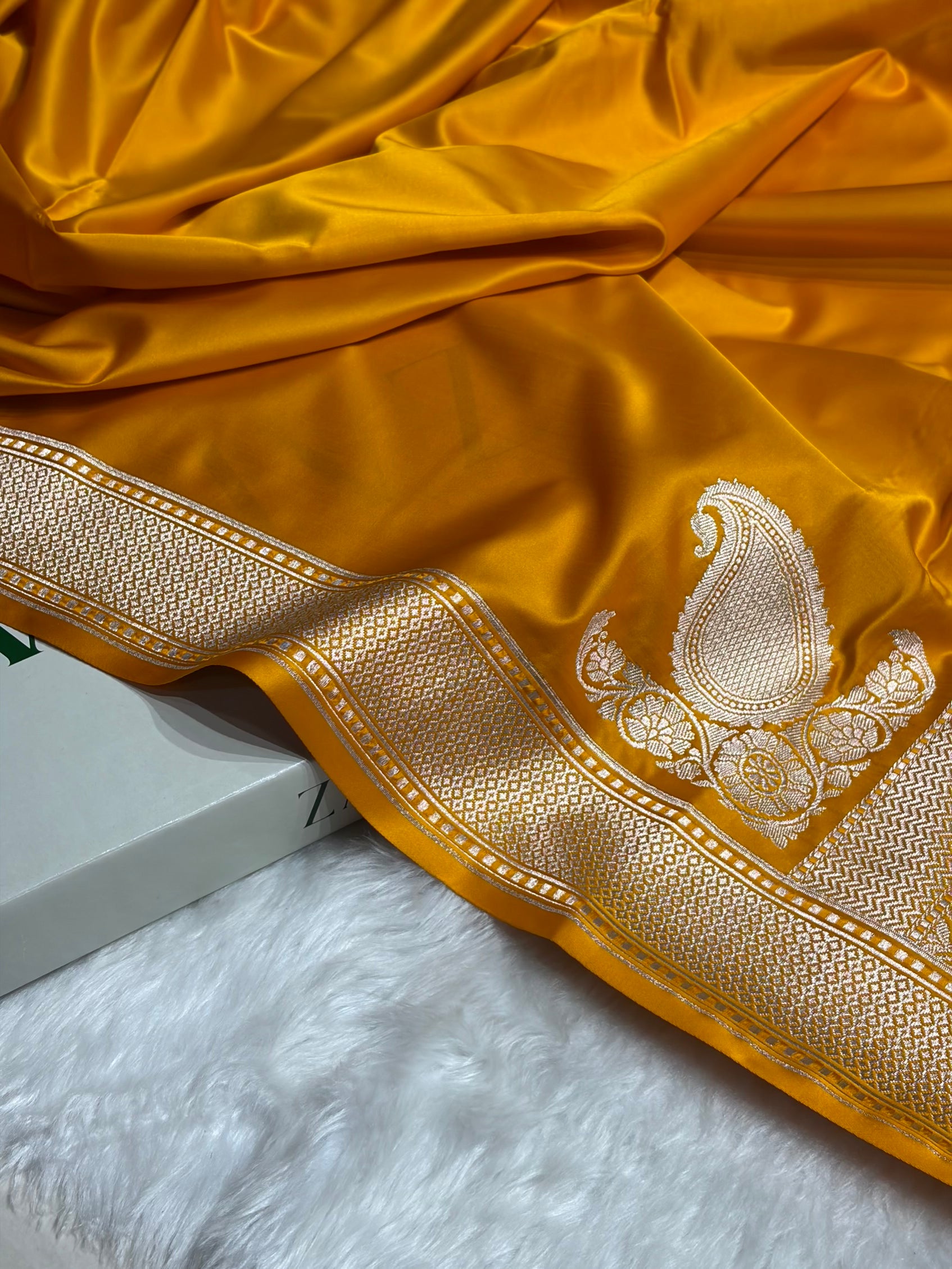 Plain Mashru with Mustard Shades MSM-51