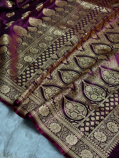 Satin Silk Booti in Dark Chocolate Shades