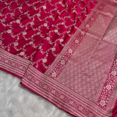 Rani Pink Shades Mashru Silk Saree