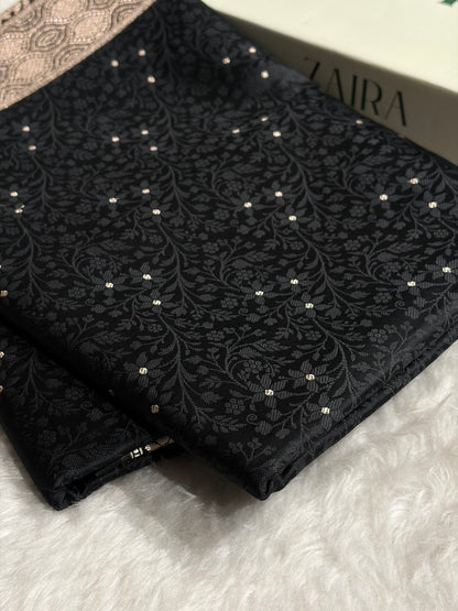 Black Shades Tanchoi Motif Mashru Silk Saree MST-15