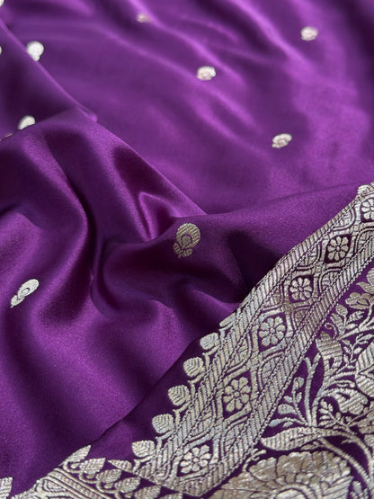 Purple Shades Booti Mashru Satin Booti