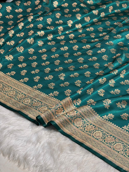 Rama Shades Banarasi Satin Silk Saree SS34
