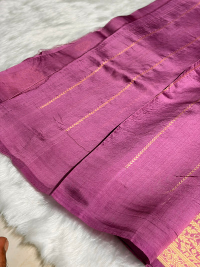 Ombré Lavender With Baby Pink Shades Meena Boota Handwoven Paper Silk RM-31