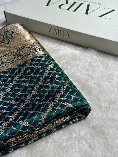 Peacock Banarasi Brocade Soft Katan Silk Saree SK44