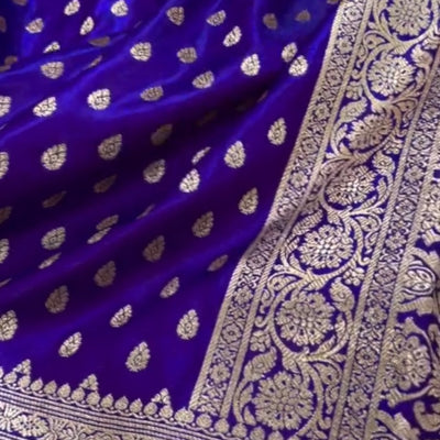 Satin silk booti in Purple Shades SS01