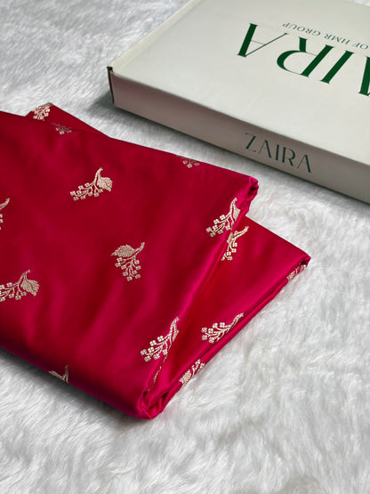 Cross Rani Boota With Floral Border Mashru Silk Saree MSM-91