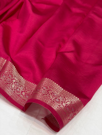 Rani Flower Booti Pure Caramel Silk Saree