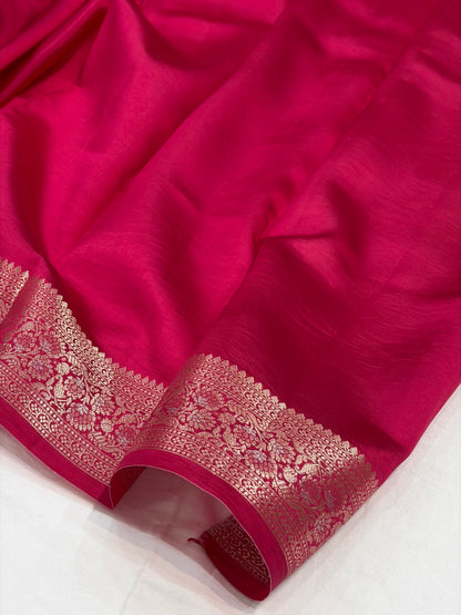 Rani Flower Booti Pure Caramel Silk Saree