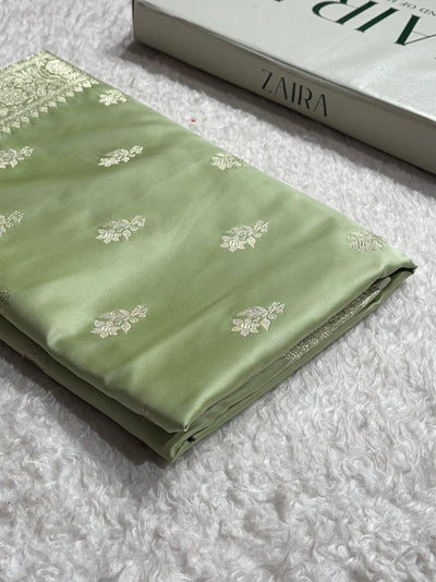 Tusser Shades Banarasi Boota Pattern Floral Mashru Silk Saree MSM-120
