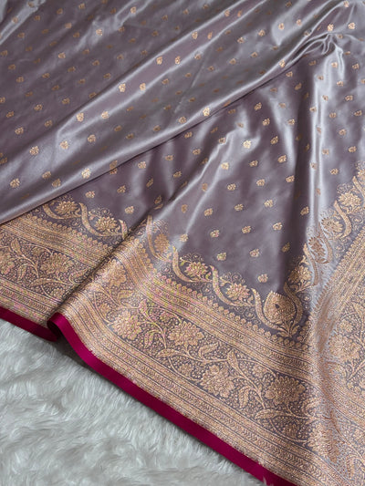 Banarasi Grape Booti Katan Silk Saree SK08