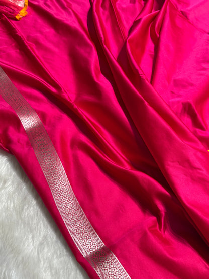 Ruby Pink Shades Tanchoi Motif Mashru Silk Saree MST-09