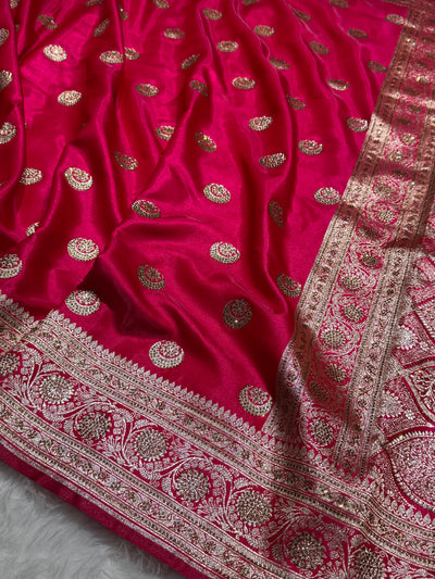 Pink Chand Tara Boota With Swarovski Work