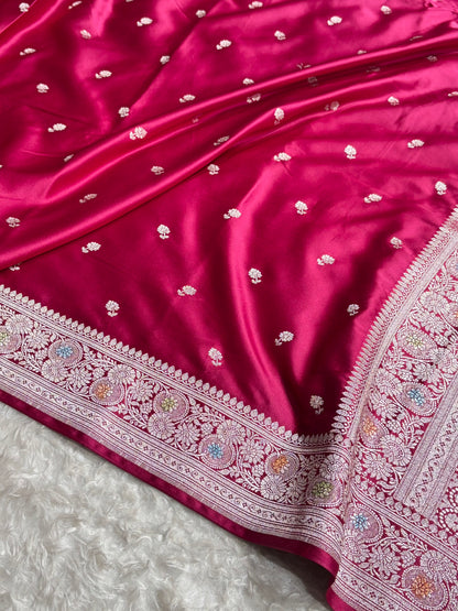 Rani Shades Minakari Booti Mashru Silk Saree MCS73