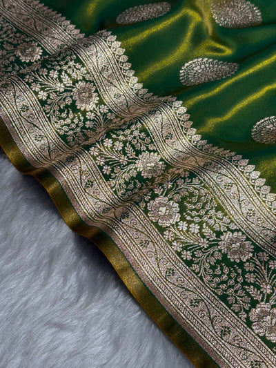 Liril Mehendi Shades Banarasi Satin Silk Saree SS33