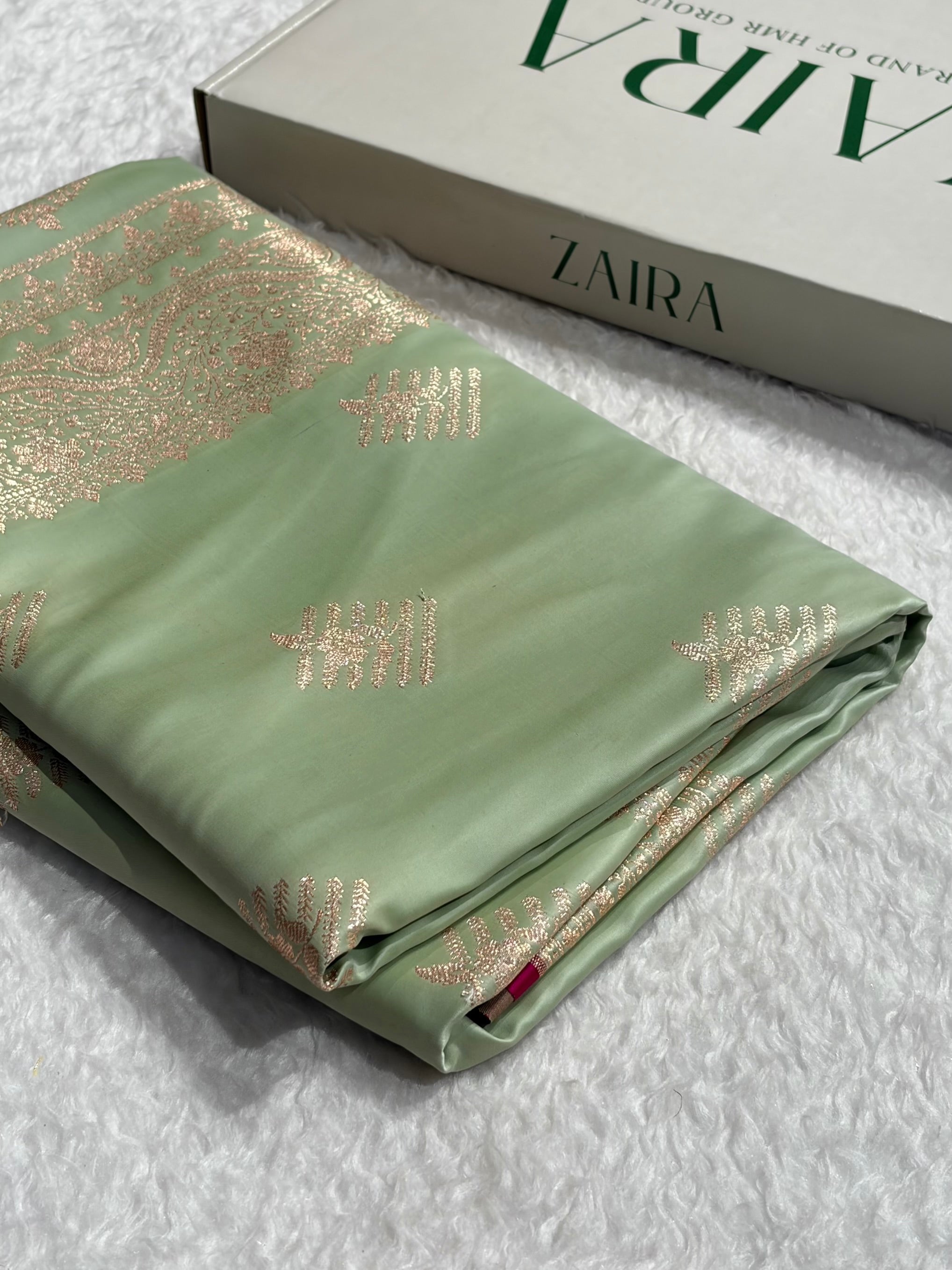 Light Lista Banarasi Boota Katan Silk Saree
