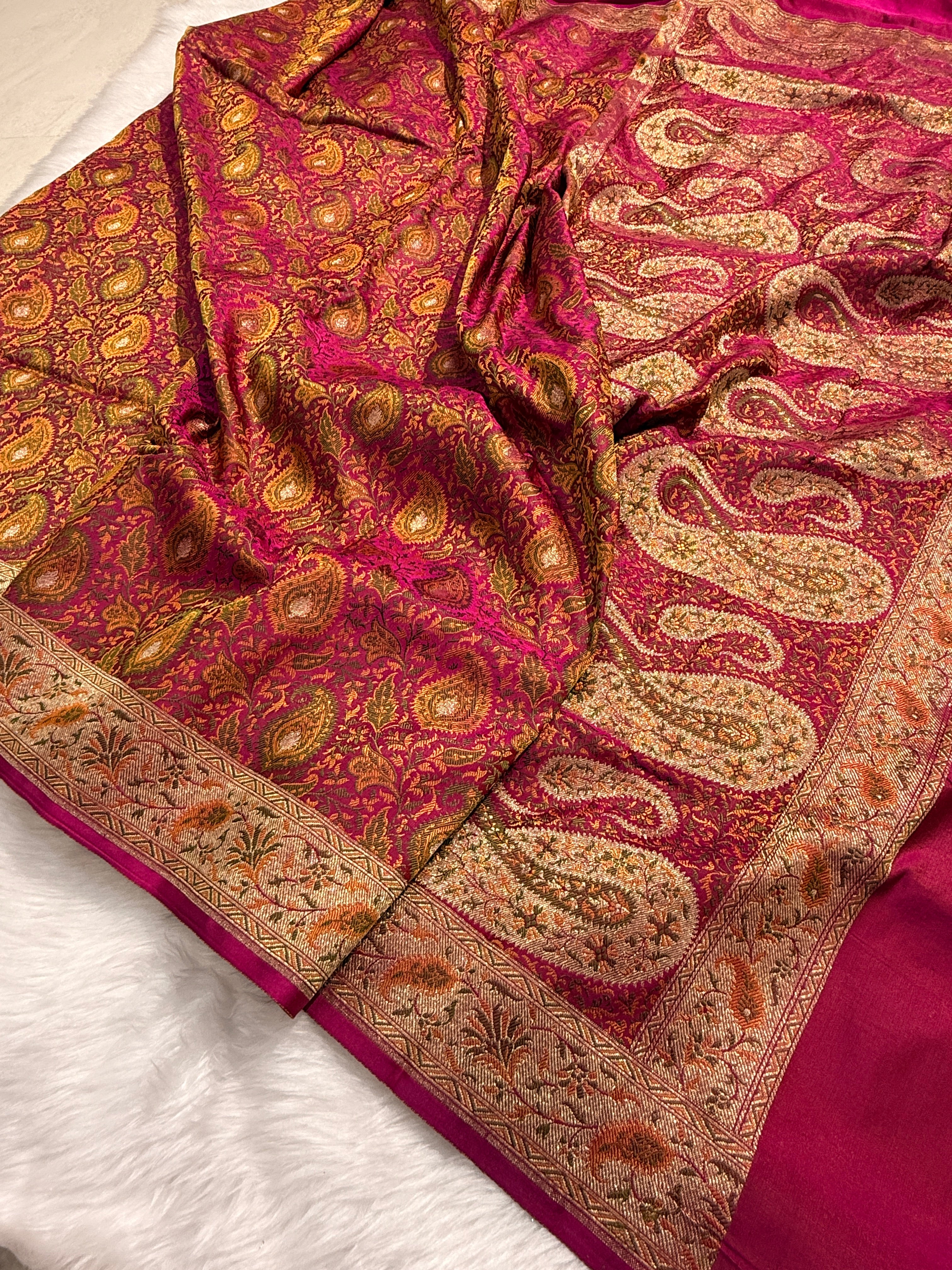 Rani Jamawar Katan Silk Saree