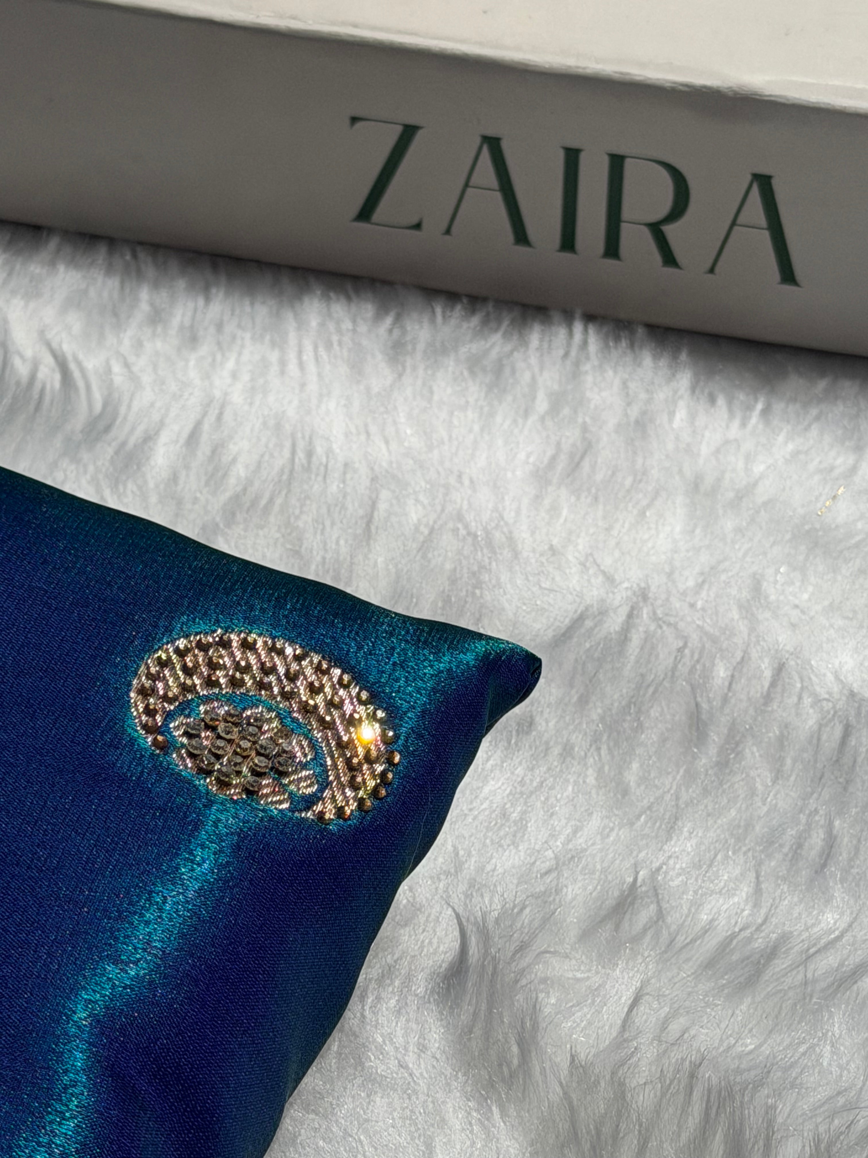 Chand Tara Peacock Boota With Traditional Banarasi Swarovski Work BSS04 (R)