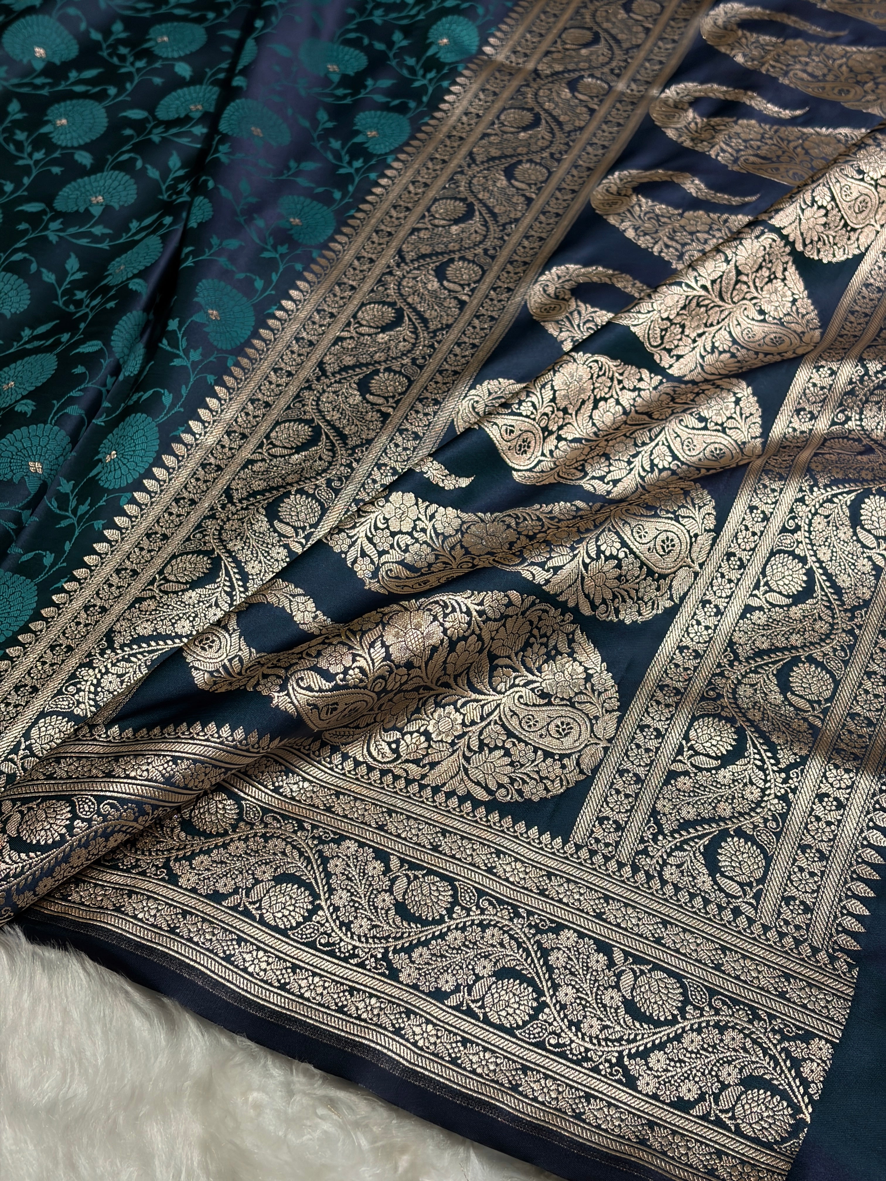 Rama Shades Tanchoi Motif Mashru Silk Saree MST-11