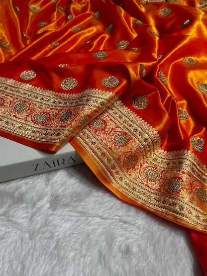 Fire Gold Chand Tara Boota With Traditional Banarasi Swarovski Work BSS04 (R)