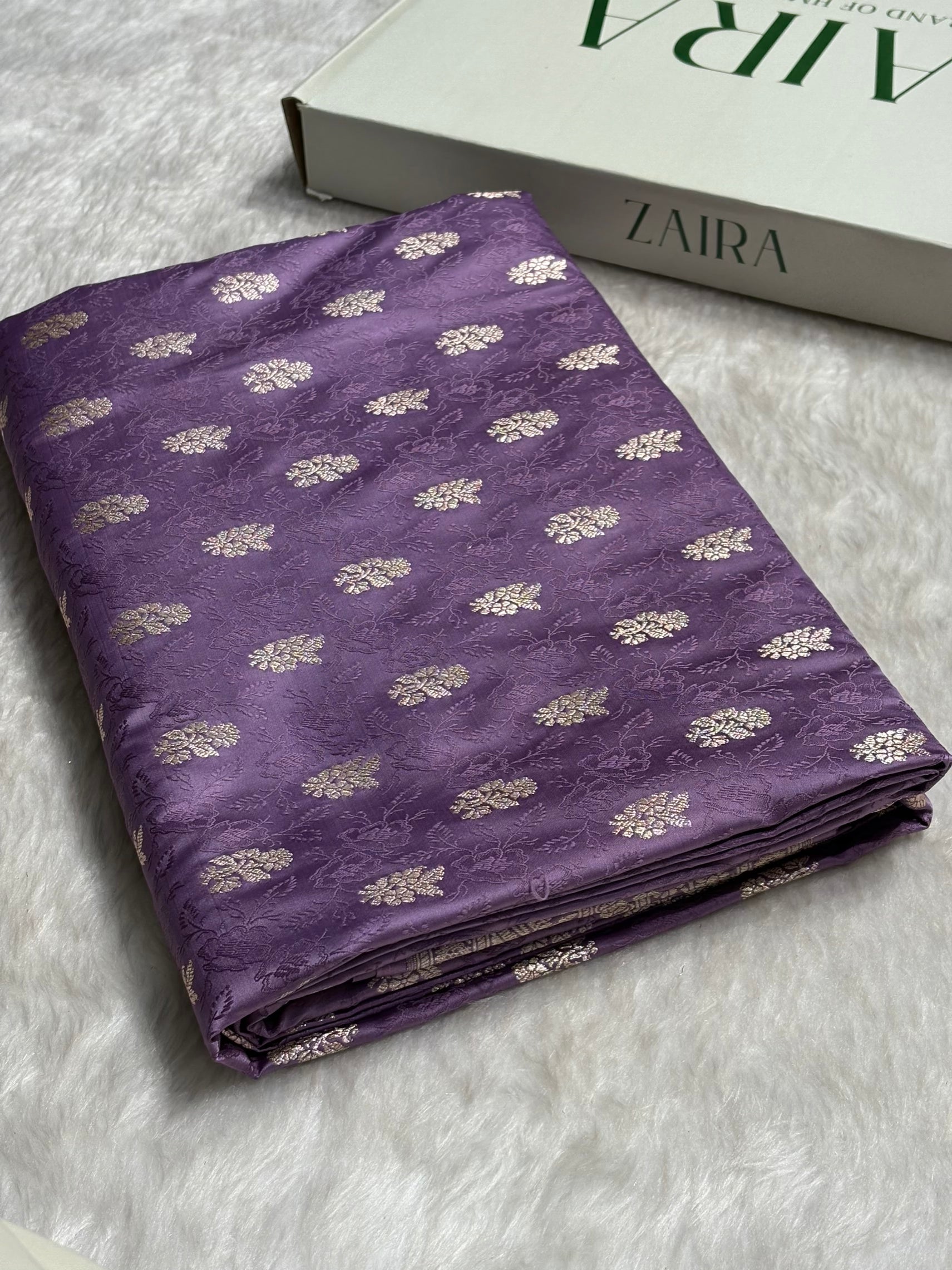 Lavender Shades Tanchoi Motif Mashru Silk Saree MST-10