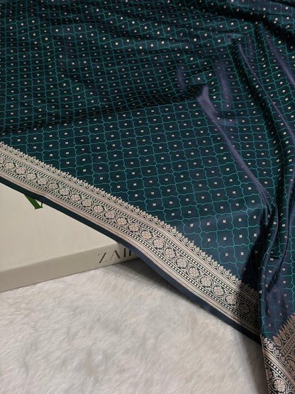 Rama Shades Tanchoi Motif Mashru Silk Saree MST-13