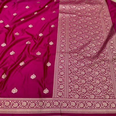 Ruby Pink Boota Mashru Silk Saree MS16