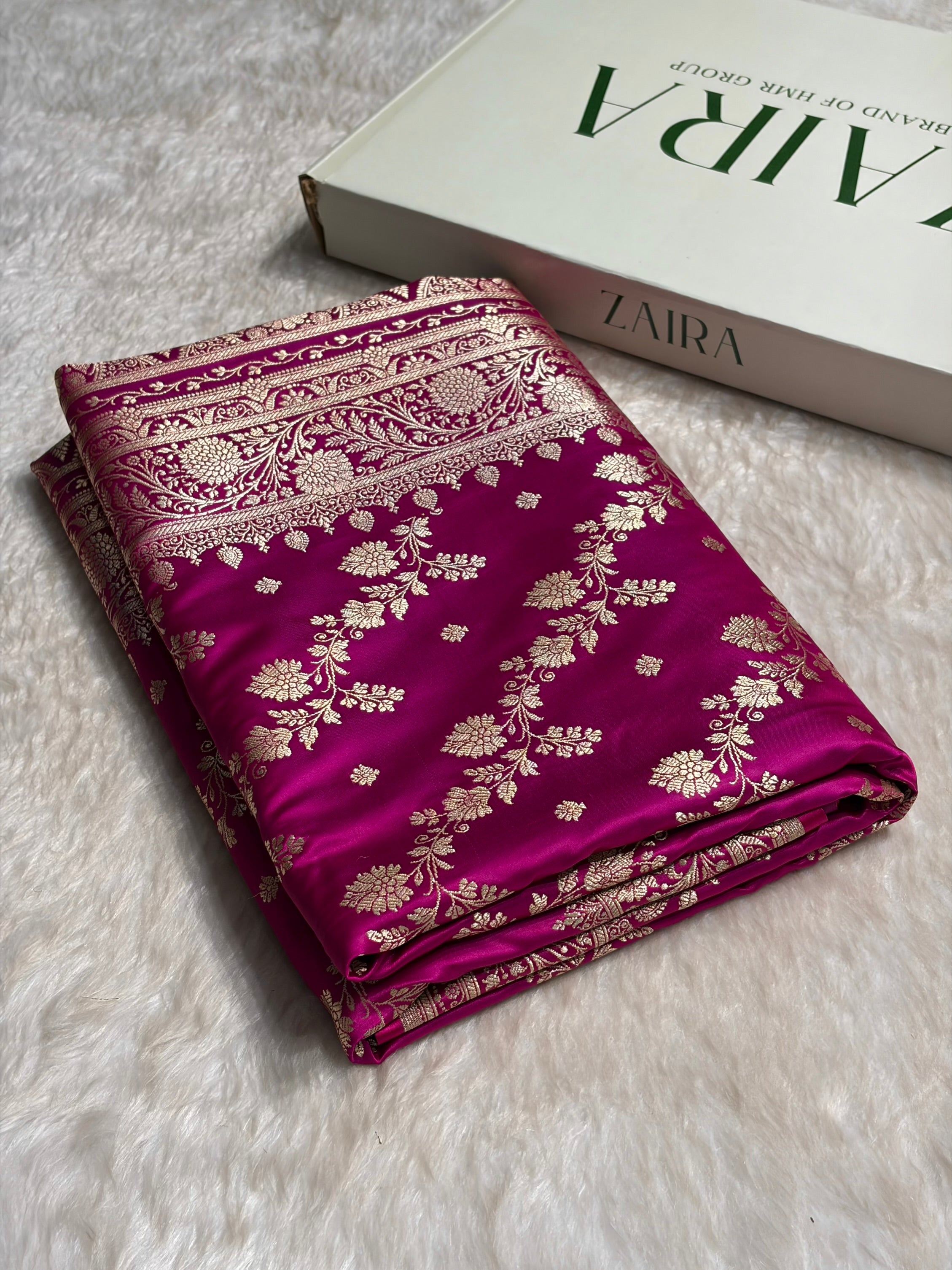 Rani Cross & Booti Banarasi Katan Silk Saree SK24