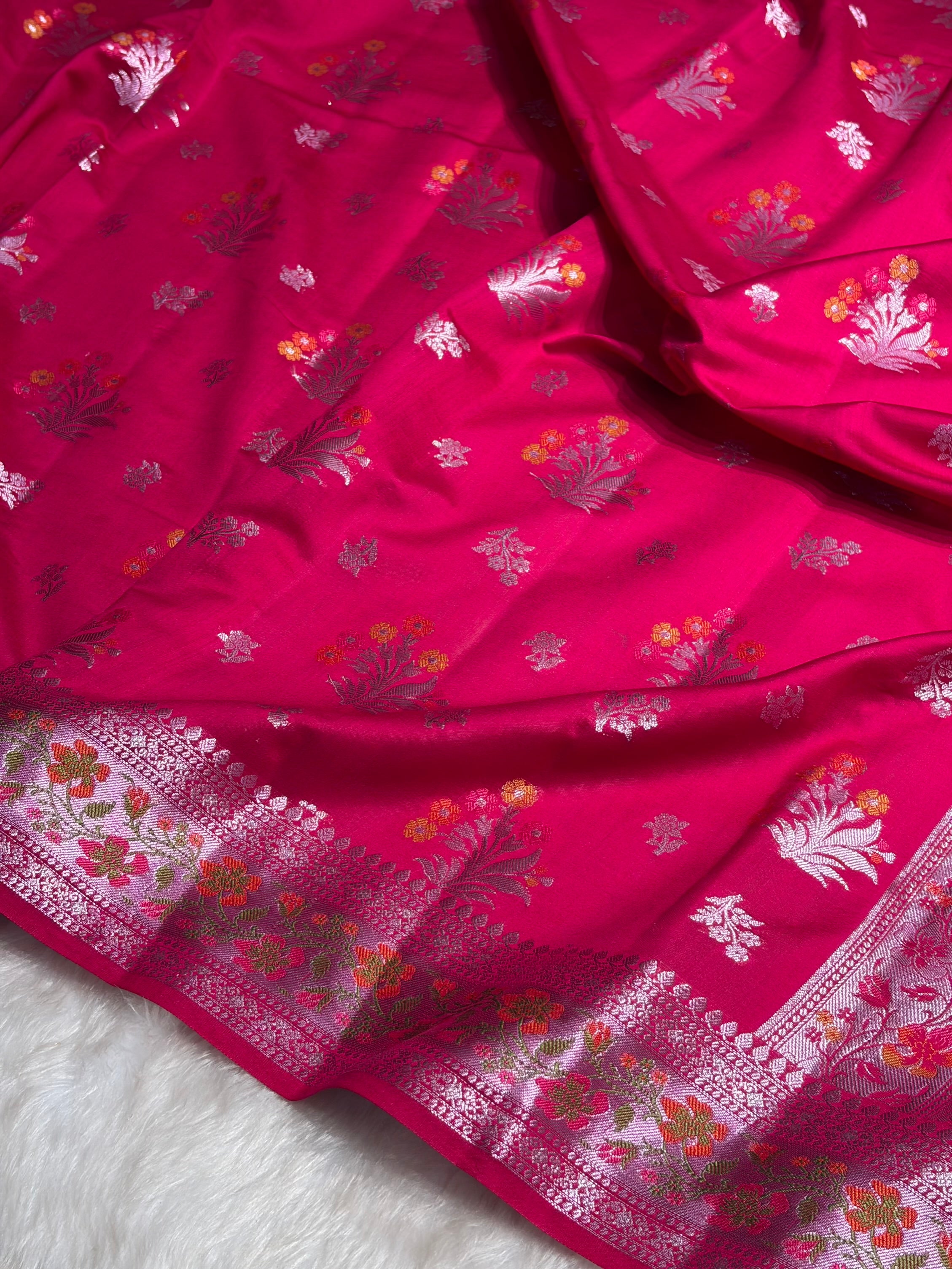 Minakari Pink Shades Pure Chiniya Silk CH-01