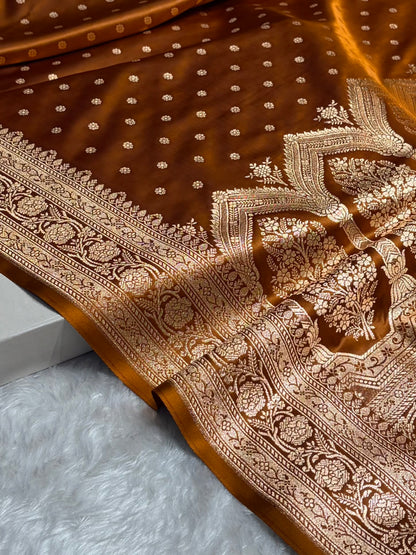 Banarasi Coffee Brown Katan Silk Saree SK01
