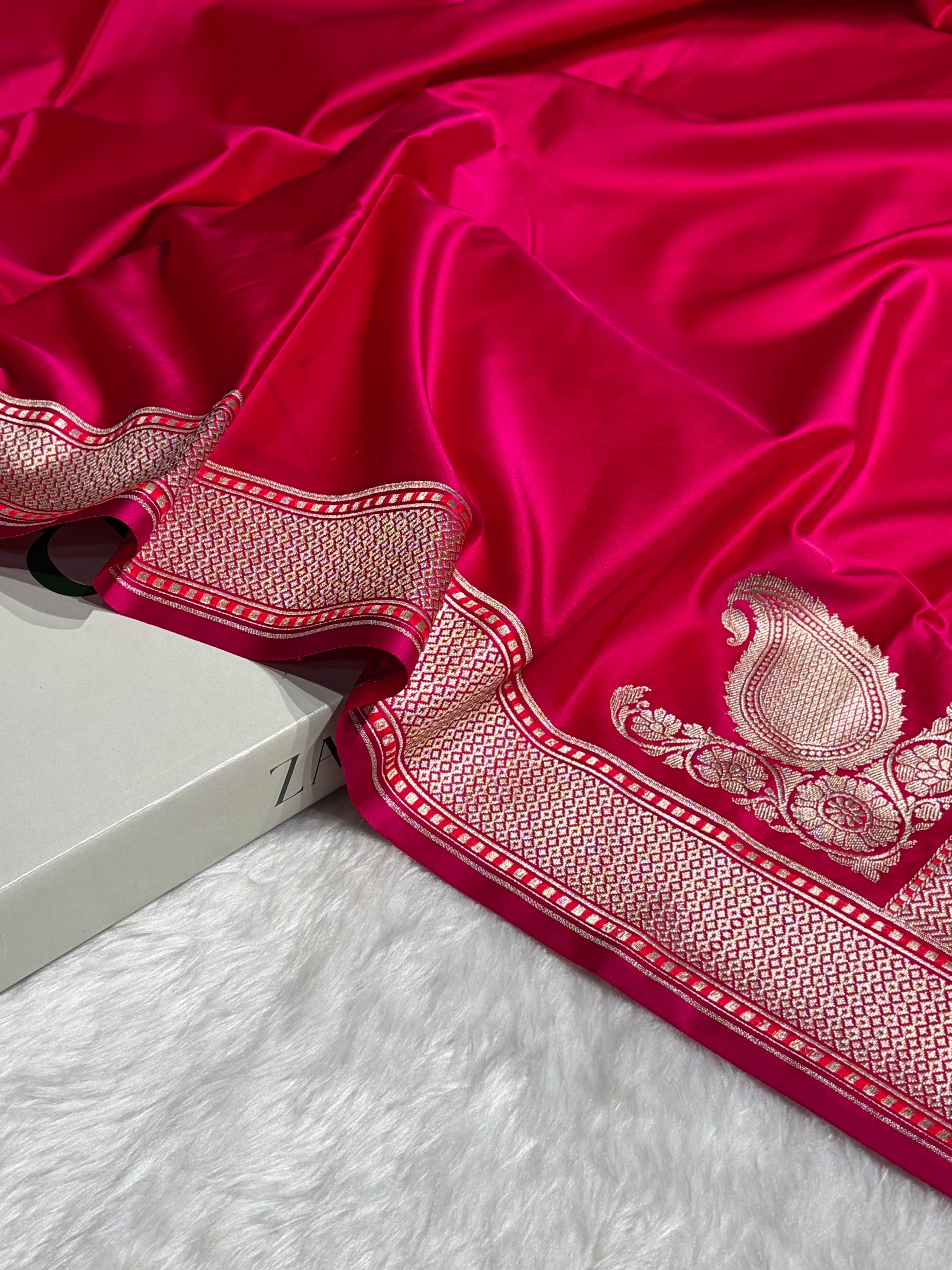 Plain Mashru with Rani Cross Shades MSM-51