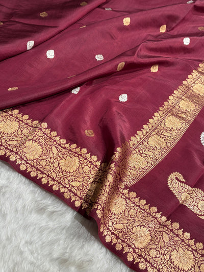 Wine Boota Handwoven Pure Katan Paper Silk RM-33