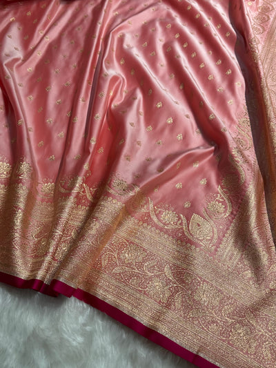 Katan Silk Saree In Baby Pink Shades SK08