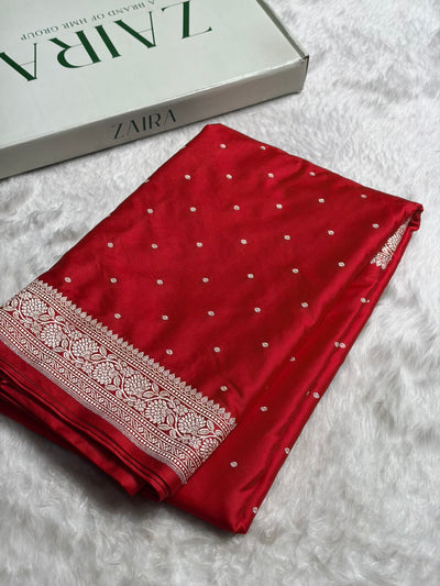 Red Shades Booti Mashru Silk Saree MCS65