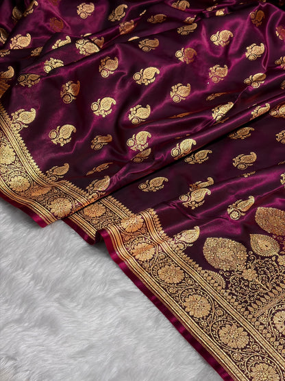 Satin Silk Booti in Dark Chocolate Shades