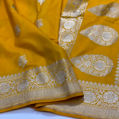 Gold Rupa Boota Blended Katan Silk