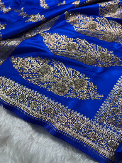 Bridal Royal Blue Cross with Swarovski Stone Work BSS35