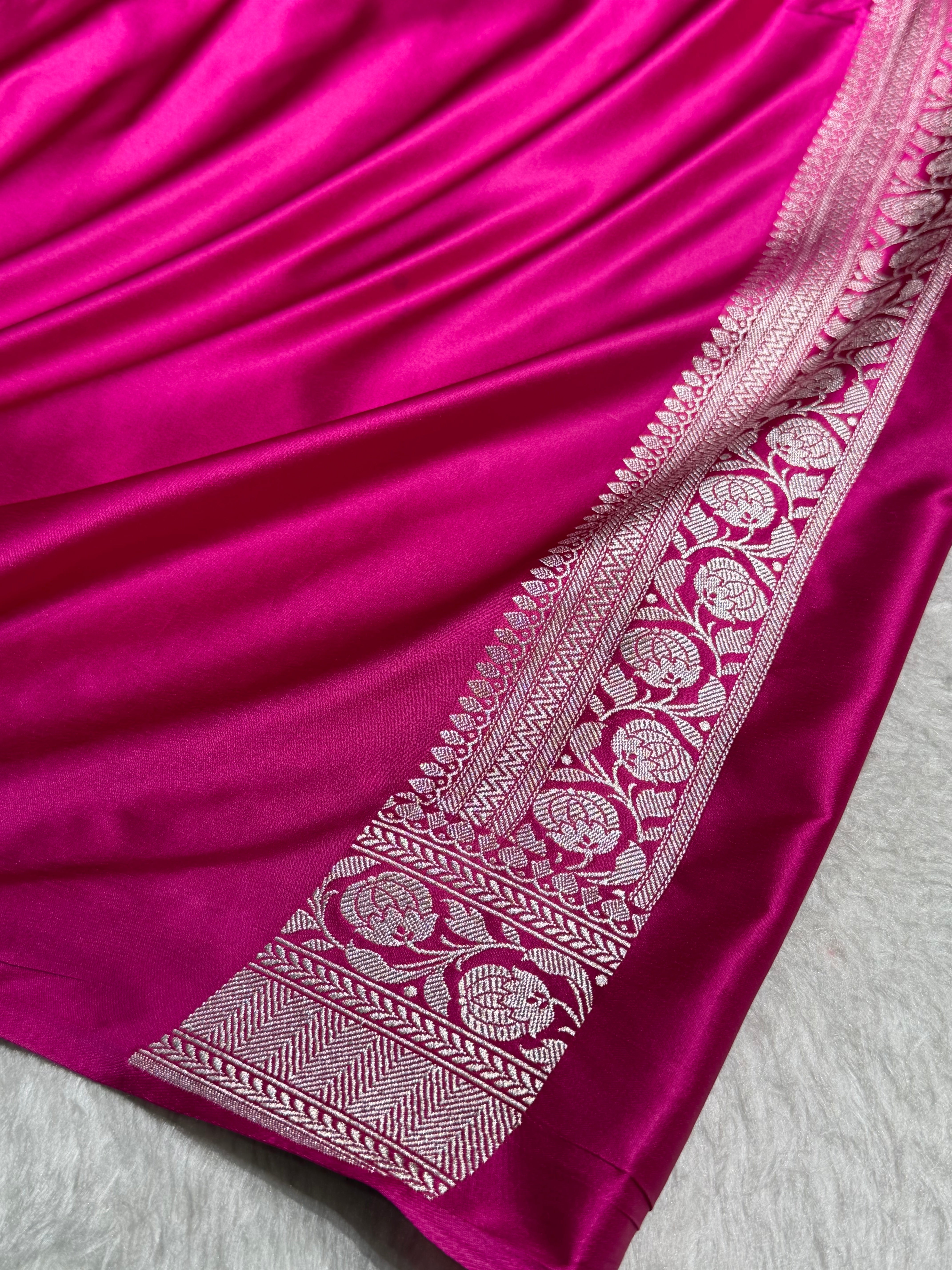 Contrast Dark Rama With Rani Minakari Boota Mashru Silk Saree MCS35