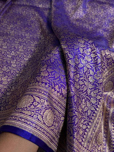 Purple Shades Brocket Satin Silk Saree Banarasi Saree Shades SS30