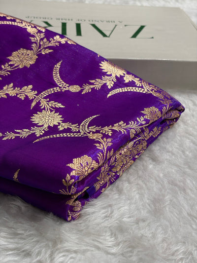Satin Silk Banarasi Jaal In Purple Shades SS18
