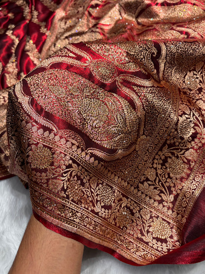 Maroon Shades Cross with Swarovski Stone Work BSS-10